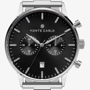 Relógio Monte Carlo Masculino Multi Dual Time em Aço