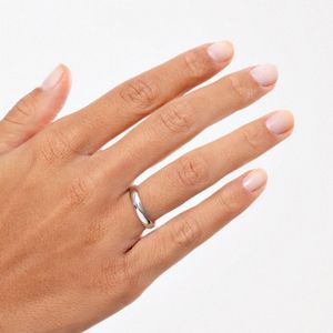 Aliança Anatômica em Ouro Branco 18k - 3,8 mm