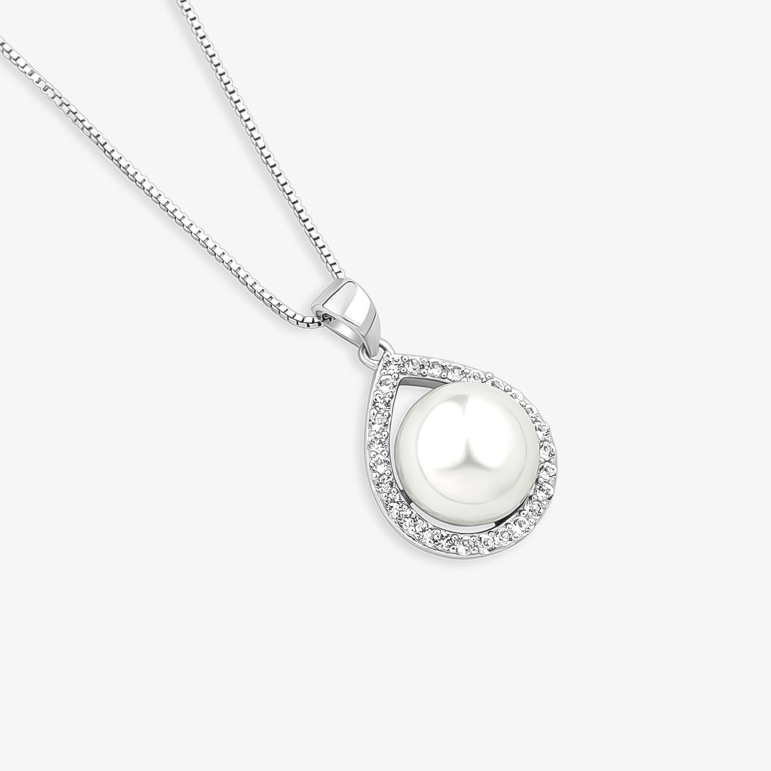 Colar Com Pérola e Topázio em Prata 925