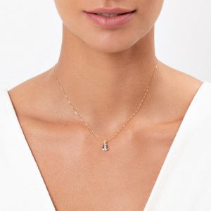 Pingente Nossa Senhora Aparecida com Safira Negra em Ouro Amarelo 18k