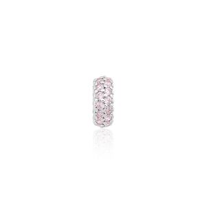 Charm Separador com Zircônia Rosa em Prata 925