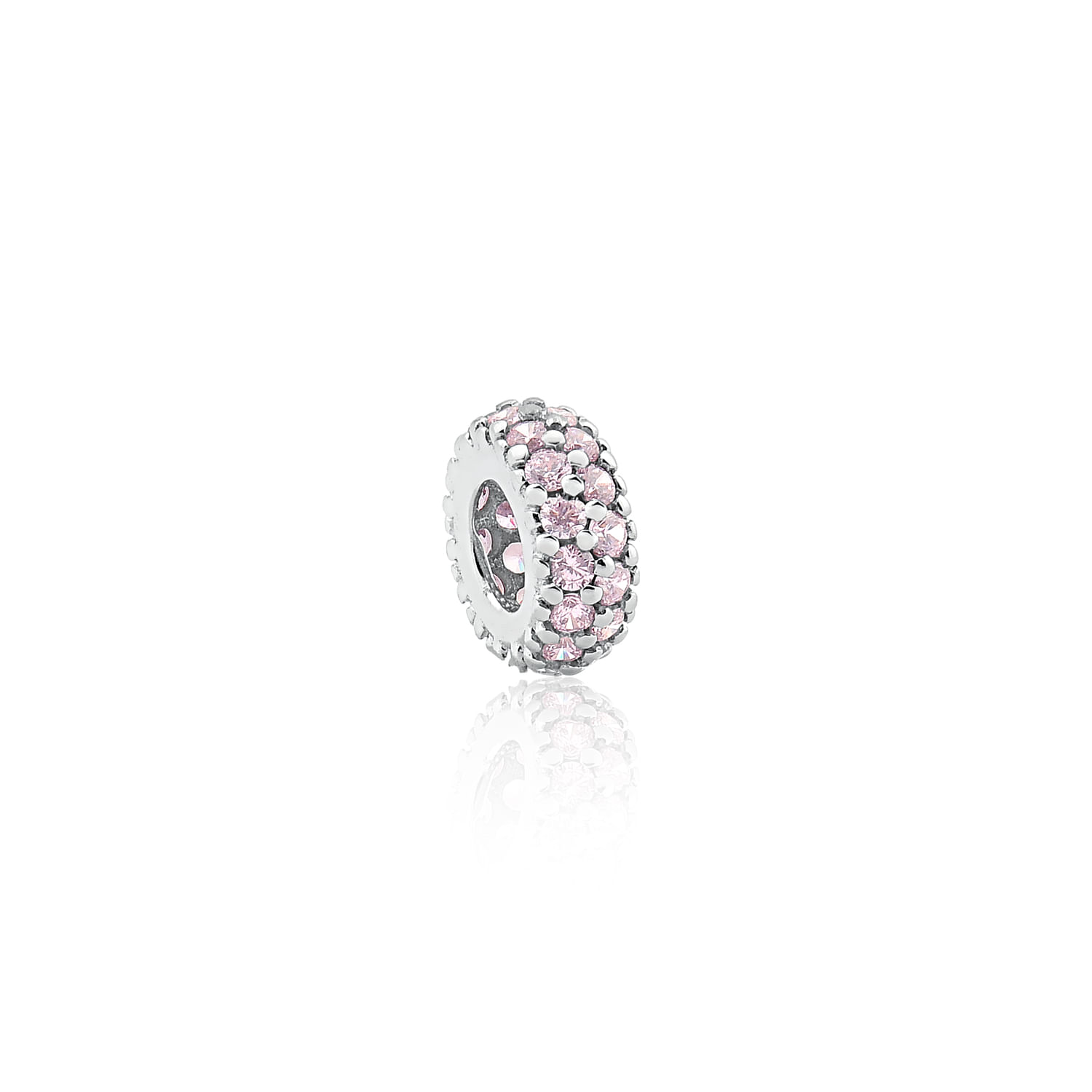 Charm Separador Cravejado em Prata 925