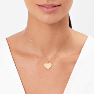 Pingente Coração Personalizável em Ouro Amarelo 18k