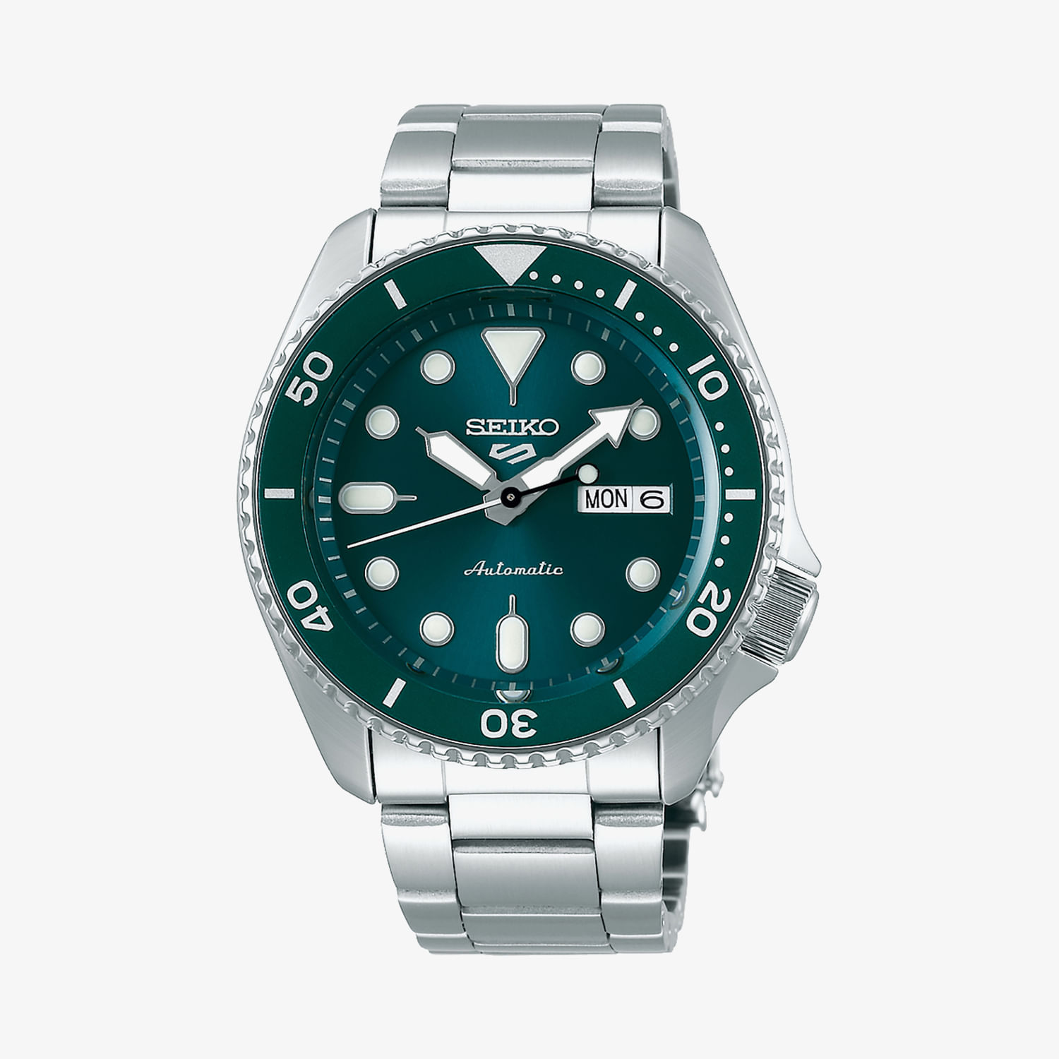y*o様 SEIKO5 スポーツ Automatic Relógio Seiko New 5 Sports Automático Masculino em Aço Prateado
