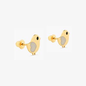 Brinco Infantil Pintinho em Ouro Amarelo 18k