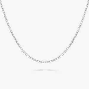 Corrente Malha Cartier em Ouro Branco 18k - 60 cm