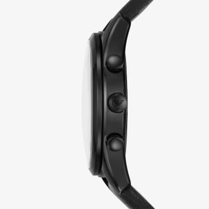 Relógio Emporio Armani Cronógrafo Masculino com Pulseira de Couro Preto AR11583B1