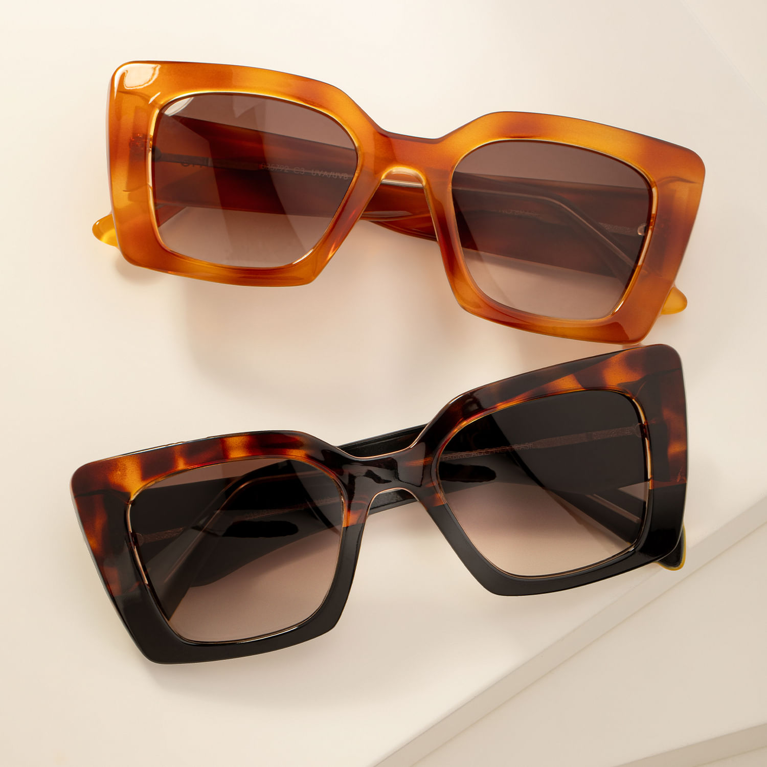 Óculos de Sol Monte Carlo Cat Eye Tartaruga e Preto