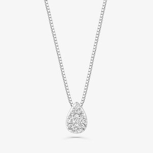 Pingente Gota em Ouro Branco 18k