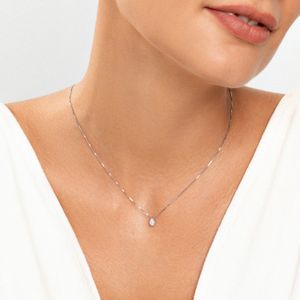 Pingente Gota em Ouro Branco 18k