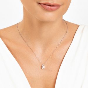 Pingente Gota Maxi em Ouro Branco 18k