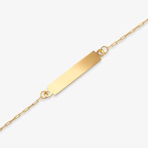 Pulseira Personalizável Infantil em Ouro Amarelo 18K - 13CM