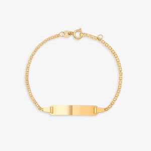 Pulseira Infantil Personalizável em Ouro Amarelo 18K - 13CM