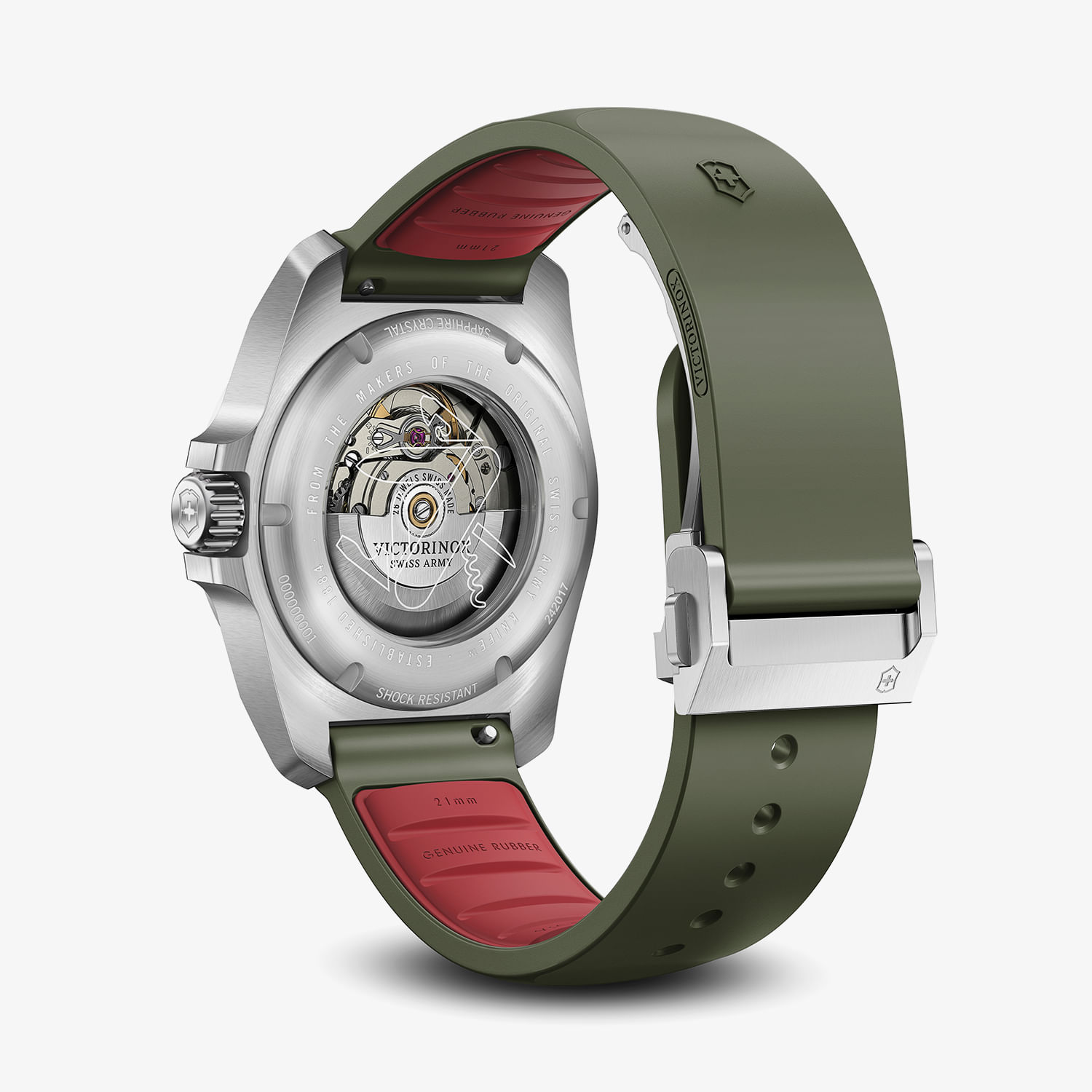 Relógio Victorinox Masculino I.N.O.X. Automatic em Silicone Verde