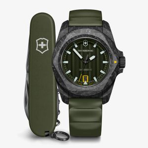 Relógio Victorinox Masculino I.N.O.X. Automatic com Caixa de Carbono em Silicone e Canivete