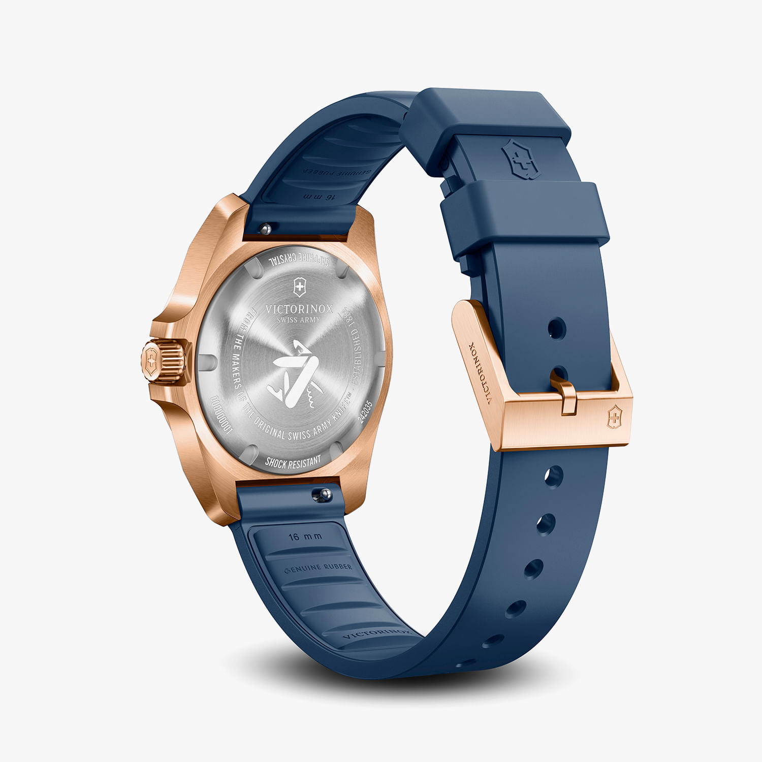 Relógio Victorinox Feminino I.N.O.X. Small em Silicone Azul e