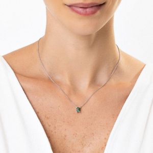 Colar com Safira e Topázio Verde em Prata 925