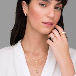 Colar Arredondado em Prata 925 com Banho de Ouro Amarelo 18k