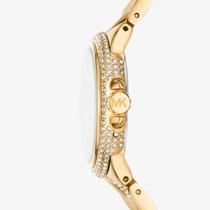 Relógio Michael Kors Feminino em Aço Dourado e Brilhos MK4801/1DN