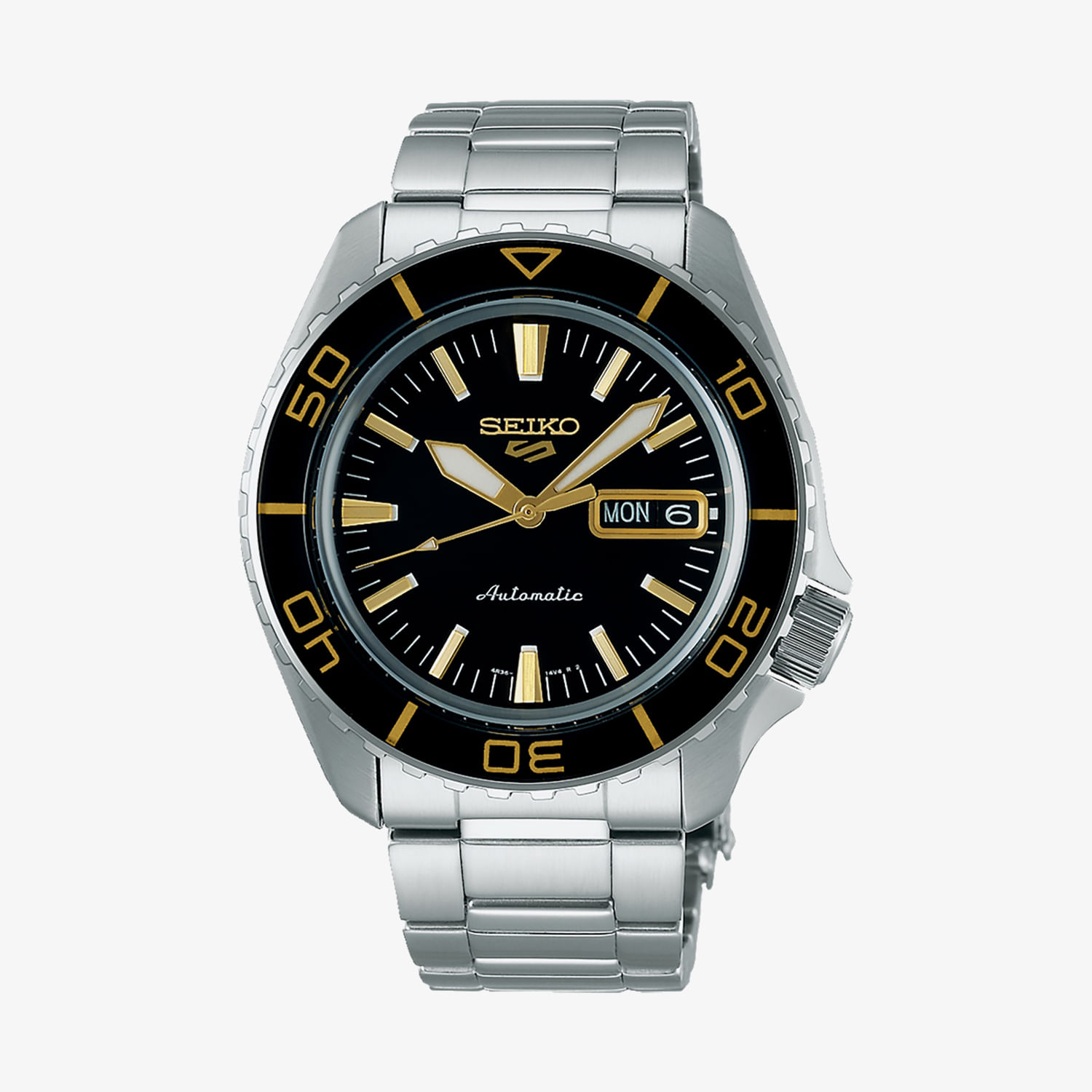 Relógio Seiko New 5 Sports Automático Masculino em Aço Prateado