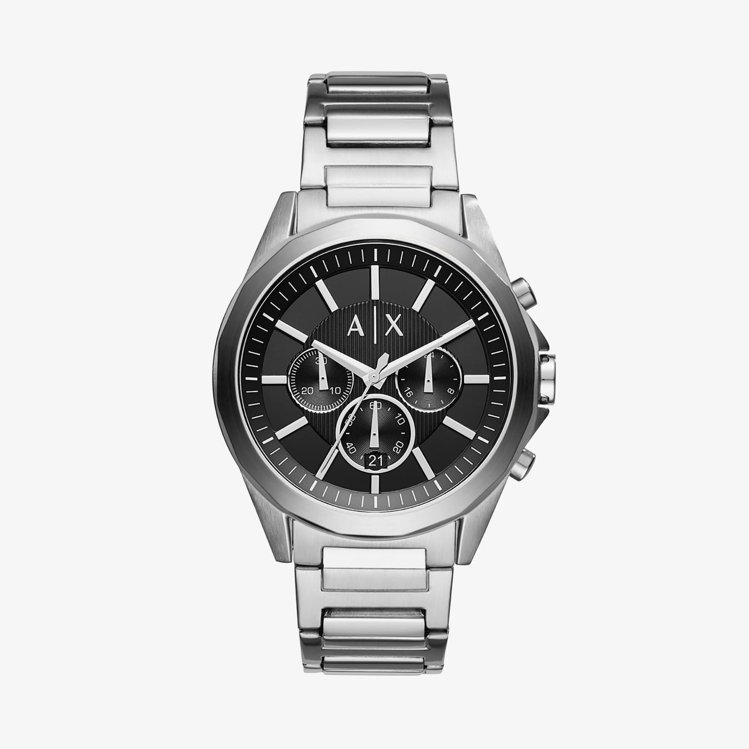 Relógio Armani Exchange Cronógrafo Masculino em Aço Prateado