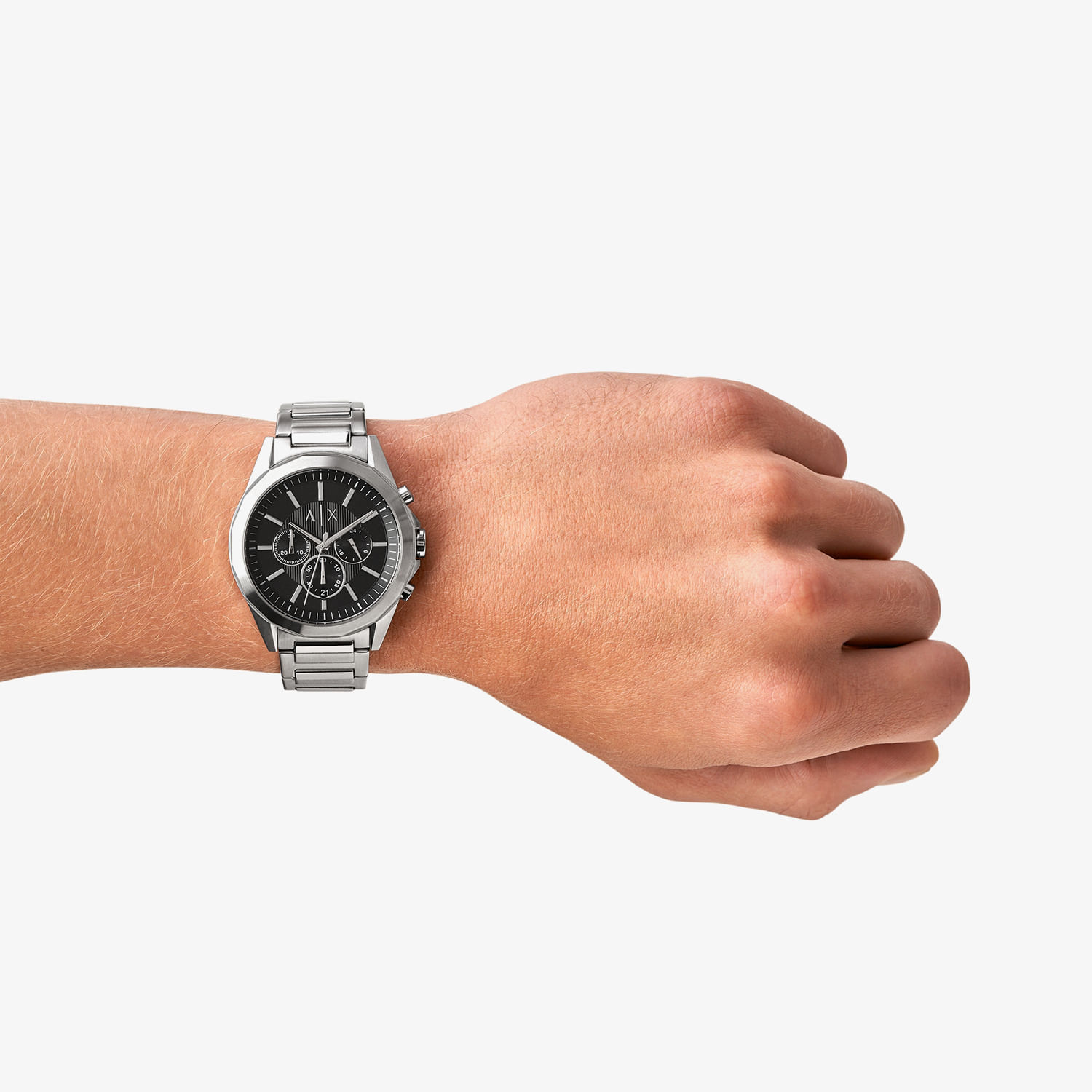 Relógio Armani Exchange Cronógrafo Masculino em Aço Prateado