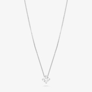 Colar Solitário com 30 Pontos de Diamantes em Ouro Branco 18k