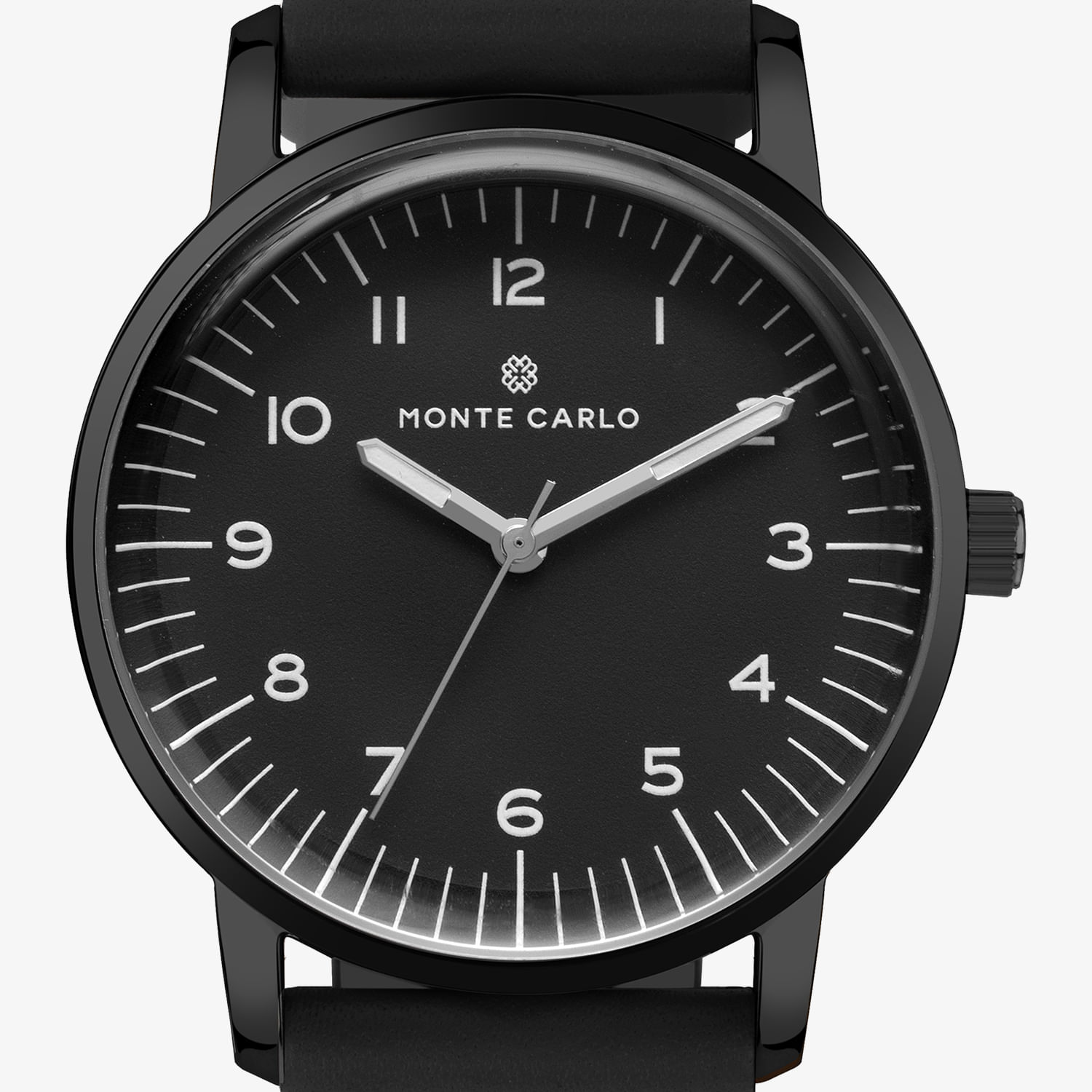 ツアー支給品 GHOST TOUR Black MonteCarlo PROTO Relógio Monte Carlo Unissex em Couro Preto com Lente Abaulada
