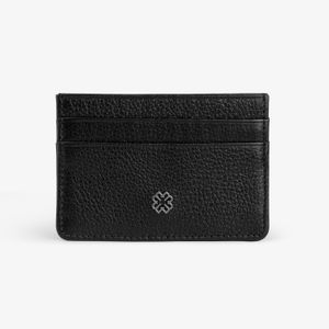 Porta-Cartão Masculino em Couro Preto