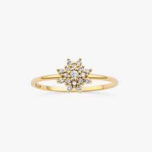 Anel com Diamantes em Ouro Amarelo 18k