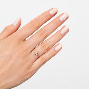 Anel com Diamantes em Ouro Amarelo 18k