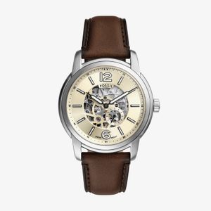 Relógio Fossil Automático Masculino em Couro Marrom ME3264/0KN