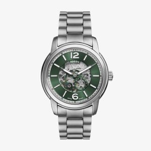 Relógio Fossil Masculino Automático em Aço e Mostrador Verde ME3262/1KN