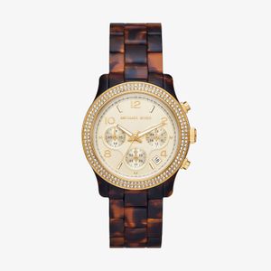 Relógio Michael Kors Runway Cronógrafo Feminino com Pulseira Tartaruga MK7475/9SN