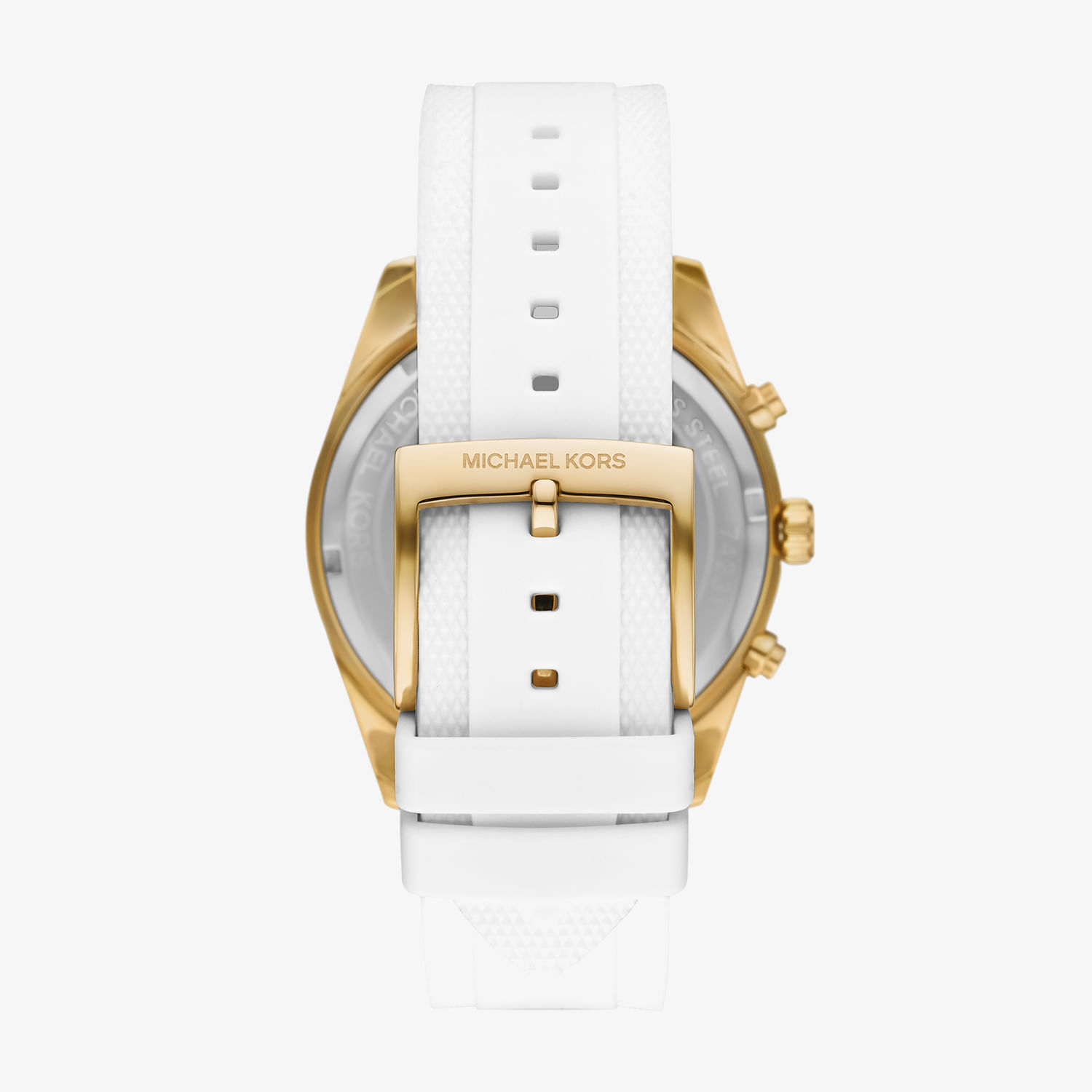 ★MICHAEL KORS★　クリスタルベゼルウォッチ　ホワイト×ゴールド Michael Kors Relógio masculino de quartzo Merrick com pulseira