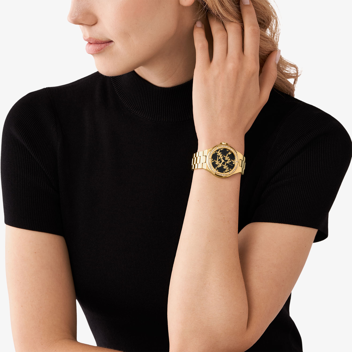 Relógio Michael Kors Lennox Feminino em Aço Dourado MK7404/1DN