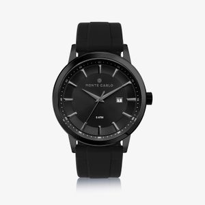 Relógio Monte Carlo Classic Masculino em Silicone Preto