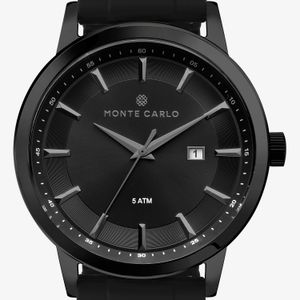 Relógio Monte Carlo Classic Masculino em Silicone Preto