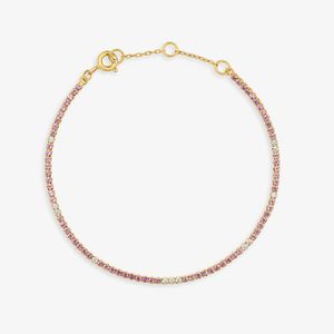 Pulseira Cravejada em Prata 925 com Banho de Ouro Amarelo 18k