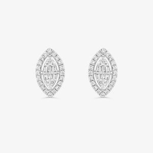 Brinco com Diamantes em Ouro Branco 18k