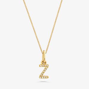 Pingente Letra Z com Diamante em Ouro Amarelo 18k