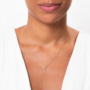 Pingente Letra Z com Diamante em Ouro Amarelo 18k