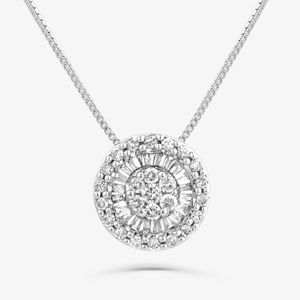 Pingente com Diamantes em Ouro Branco 18k - 10 mm