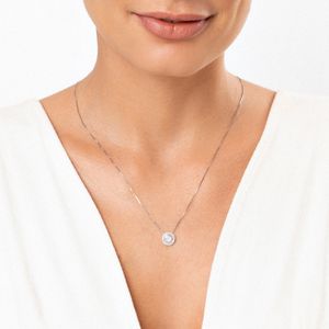 Pingente com Diamantes em Ouro Branco 18k - 10 mm
