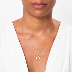 Pingente Letra O em Ouro Amarelo 18K