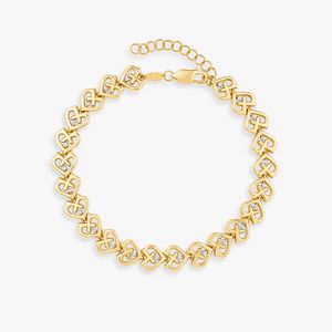 Pulseira em Ouro Amarelo com Diamante - 19 cm