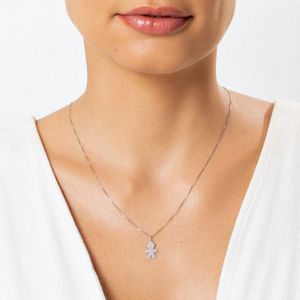 Pingente Menino Personalizável em Ouro Branco 18k