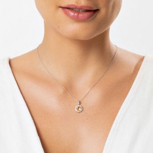 Colar com Citrino e Topázio em Prata 925