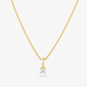Pingente com 5 Pontos de Diamantes em Ouro Amarelo 18k