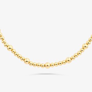 Colar Esferas em Prata 925 com Banho de Ouro Amarelo 18k